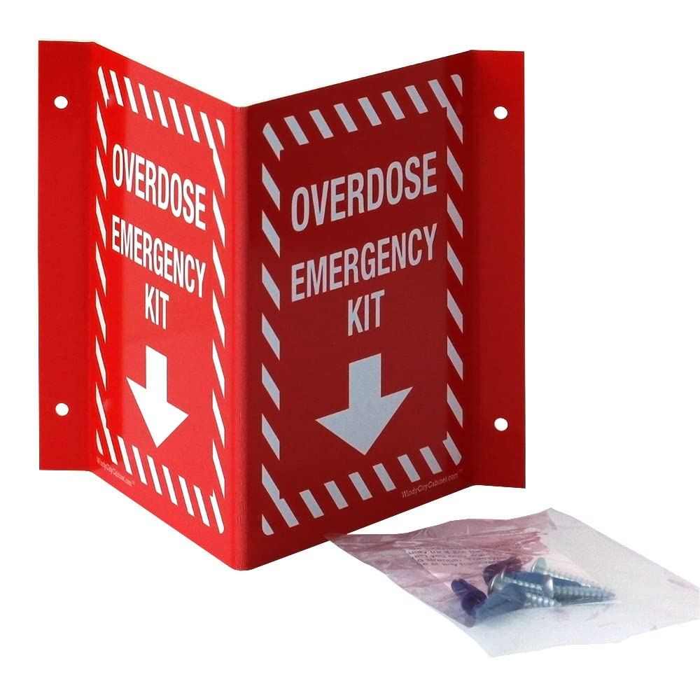 OD Emergency Kit 3D Location Sign (Red)