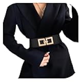 Wide Belts for Women Fashion Elastic Belt for Dresses Vintage Waist Belt Ladies Stretchy Belt Gold Buckle