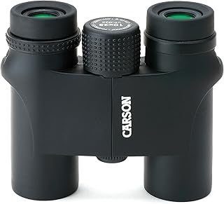 Carson 10x25 Standard Fernglas der Baureihe VP – absolut wasserdicht und unempfindlich gegen Beschlagen, 10x25mm Compact-Size