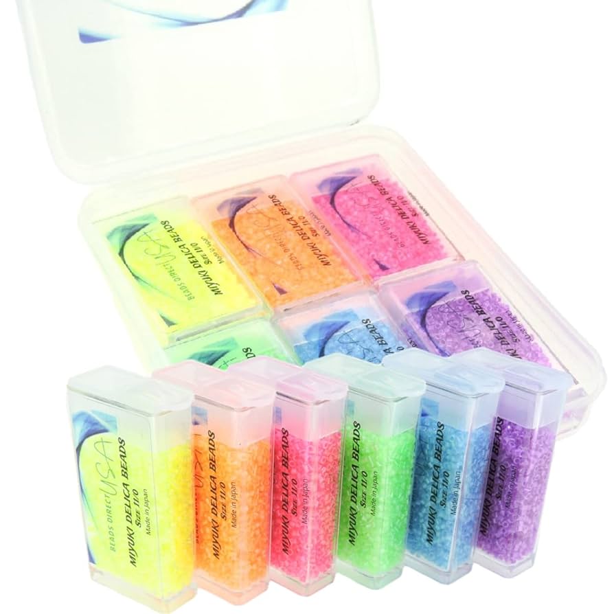 YUCKEY　ビセラ6袋 Amazon.com: Set of 6 Colors - 60 Grams - Miyuki Delica Glass
