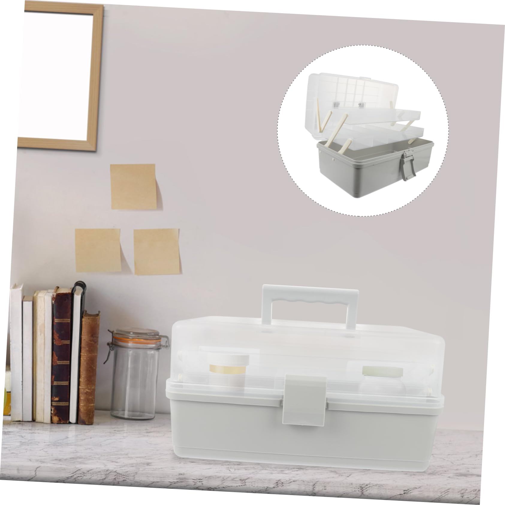 Organisateur Boîte Portable de Multi-couches Remède en Plastic Médicale Légère Camping Maison