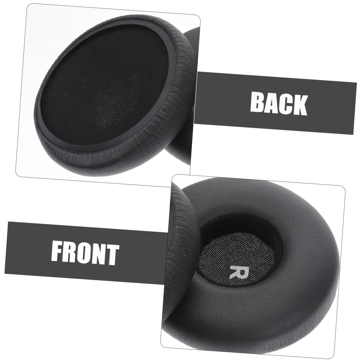 Hemobllo 3piezas Cojines De Repuesto para Auriculares Cubiertas De PU Duradero y Color Negro Comodidad y Rendimiento De Sonido Mejorado Compatible Auriculares