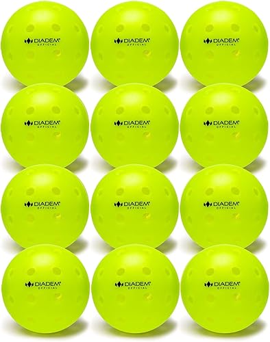 Miniatura 12 de Diadem - Pelotas de pickleball para exteriores Pelota de torneo aprobada por USAPA - Molde sin costuras de 40 agujeros - Rebote duradero, rápido