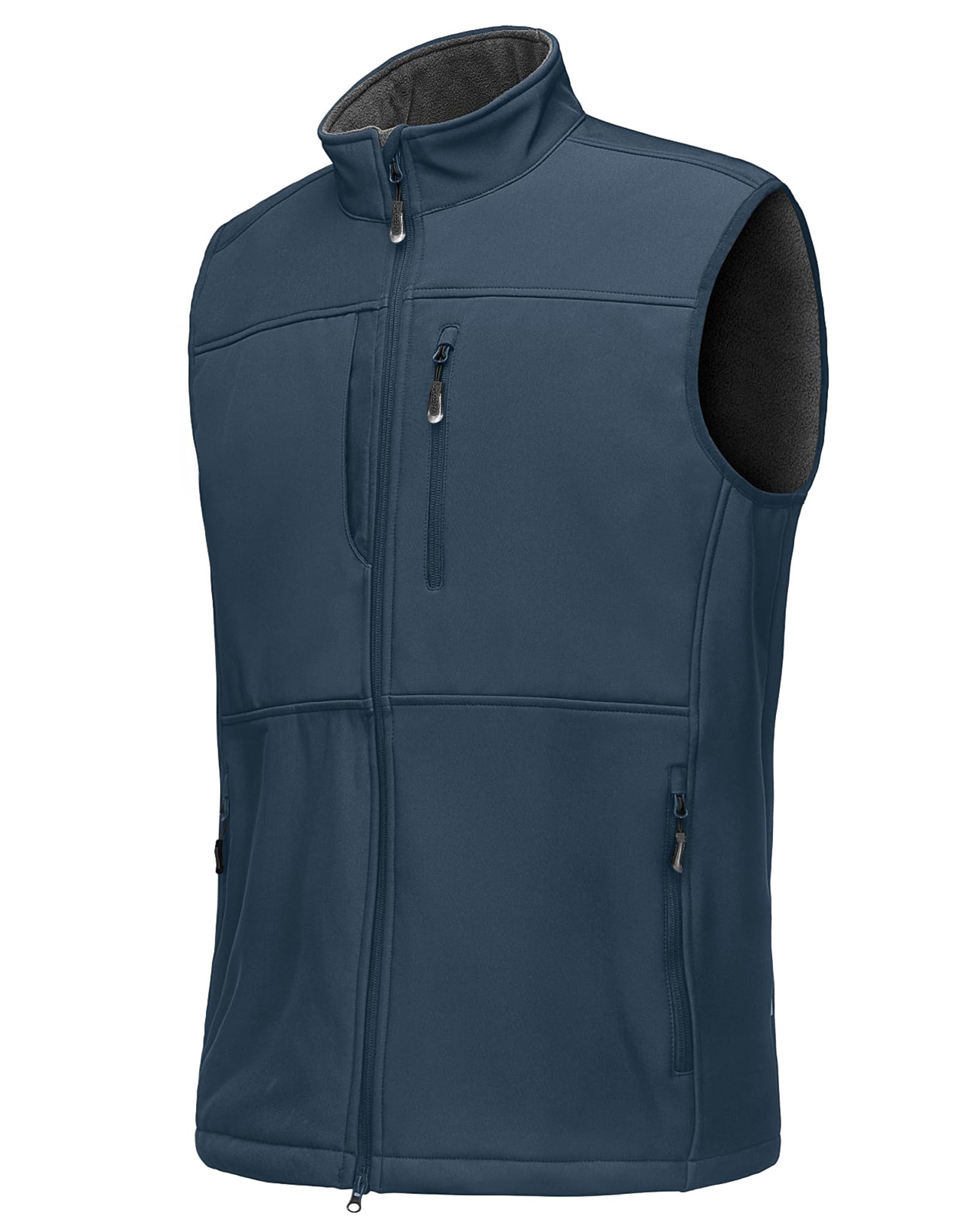 33,000ftMens Softshell Gilet Activewear Vests Windproof Fleece Lined Outerwear Zipped Pockets Sleeveless Softshell Jacket for Leisure, Golf, Travelling