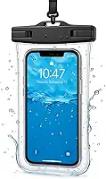 Capa Case para Celular a Prova D'Água Impermeável Transparente Universal Proteção Completa IPX8 Sensível ao Toque Ideal para Praia Trilhas Piscina Viagens (PRETA)
