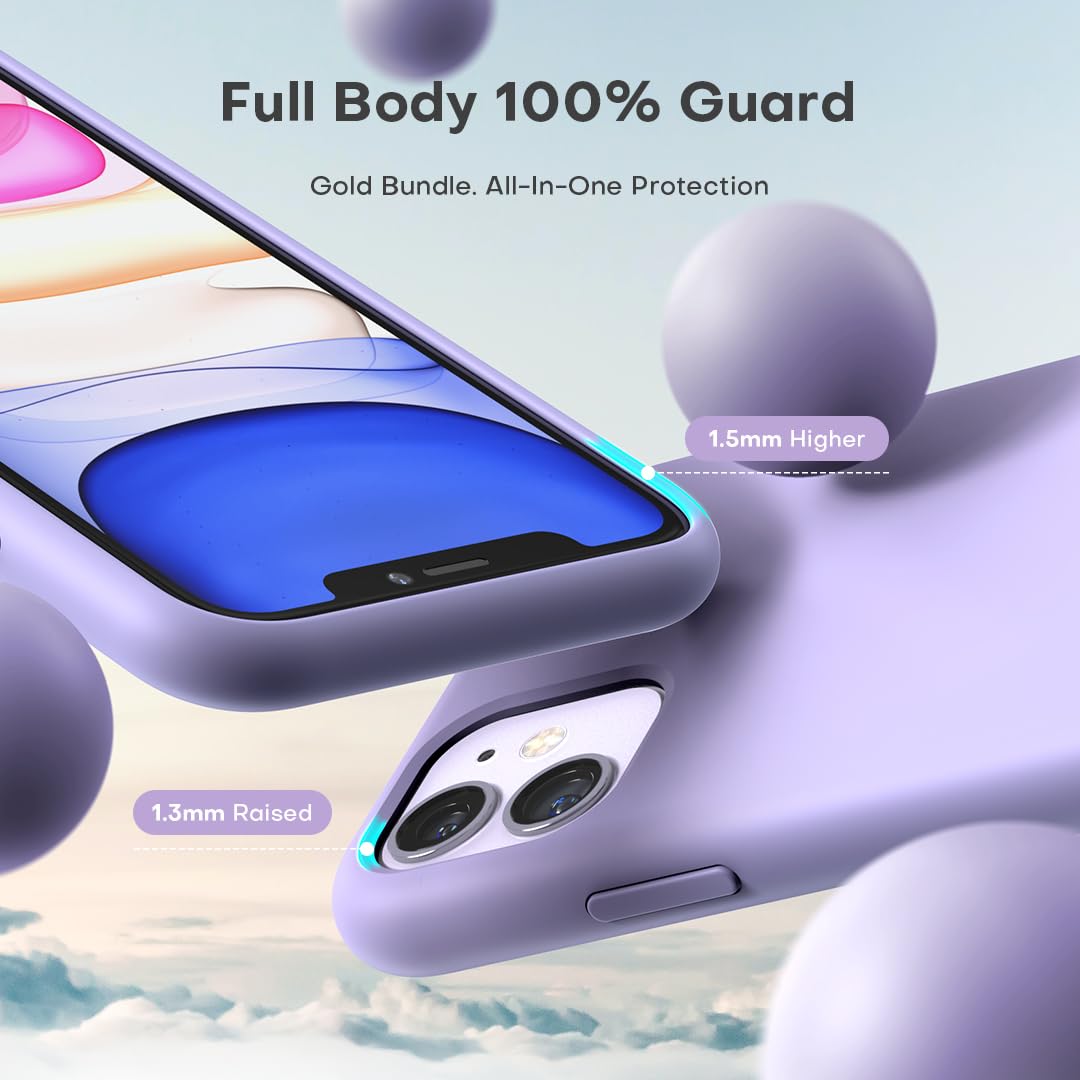 TOCOL Custodia In Silicone Per IPhone 11 (6,1") – Antiurto Con Fodera In Microfibra – Rosso