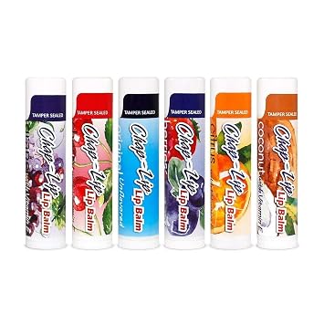 Chap-Lip Lip Balm Vitamin E Lip Balm with Coconut Oil - Lip Moisturizer Treatment - Soothing, Refreshing, Total Hydration Treatment & Lip Therapy - Assortment of 6 Refreshing Flavors, 60 Count