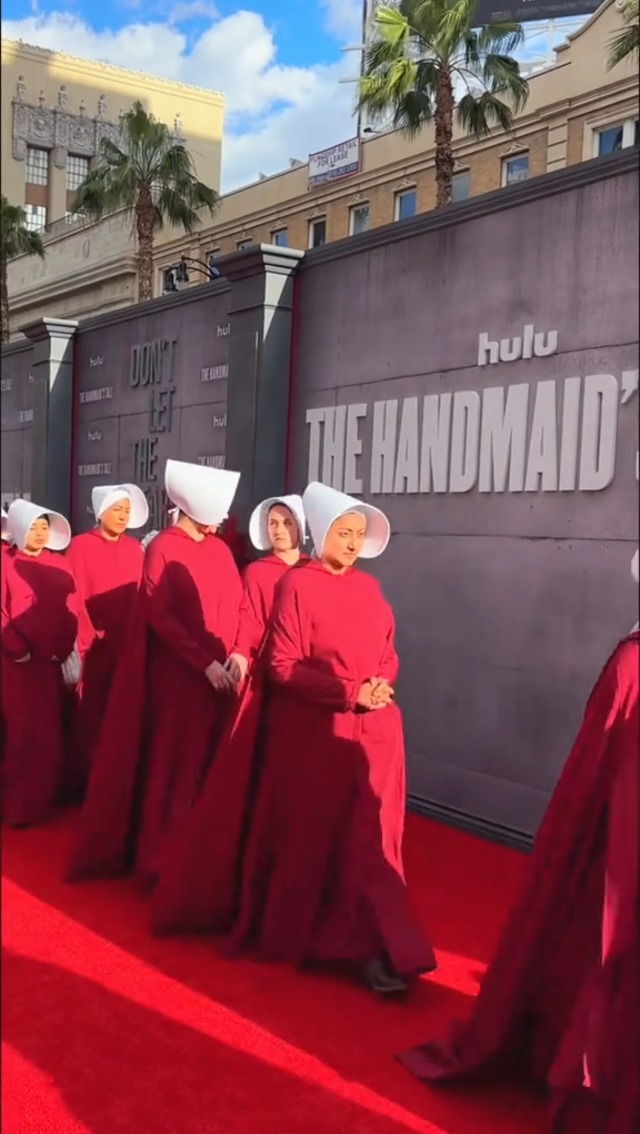 red handmaid dress Women Dress as 'The Handmaid's Tale' Characters Across U.S