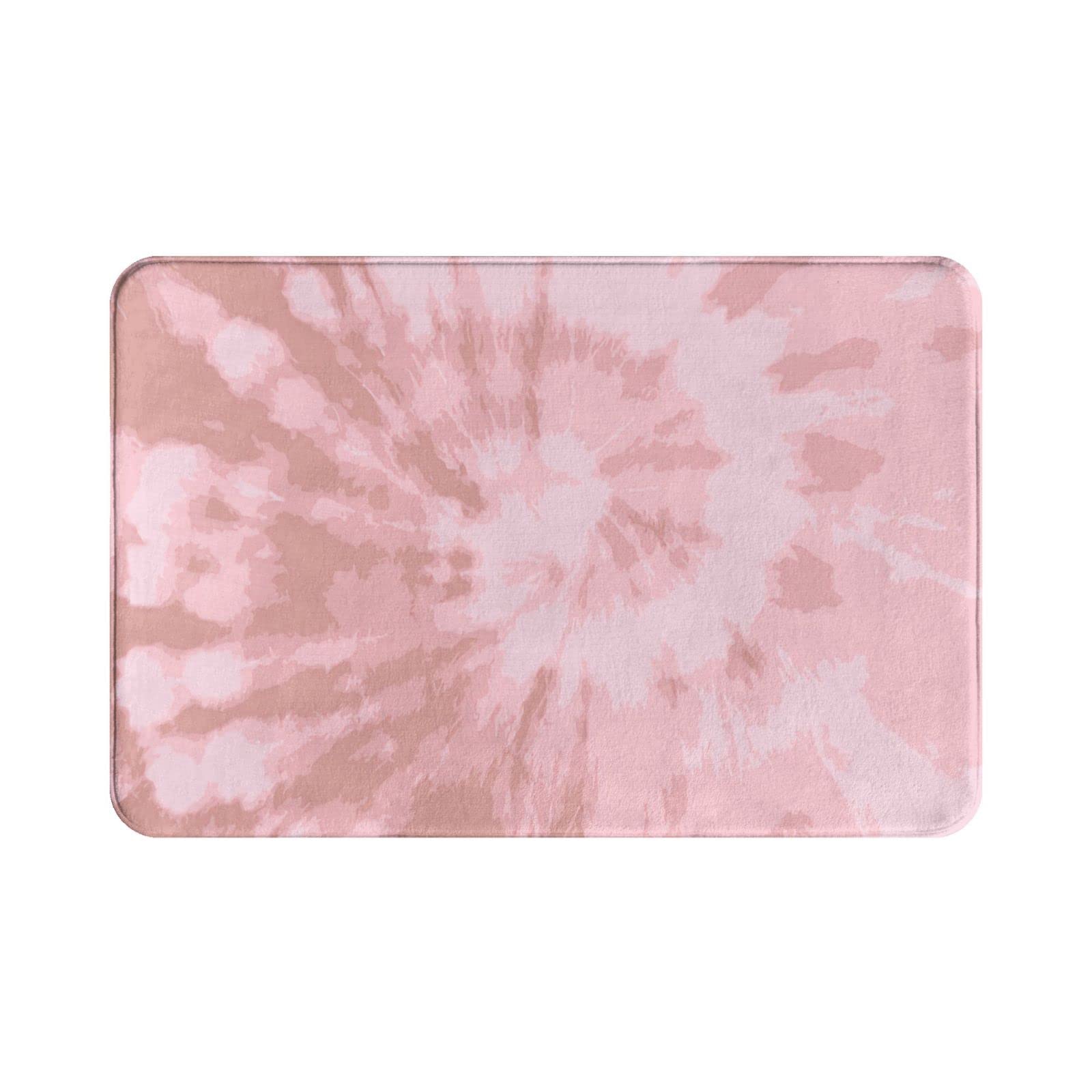 Pink Tie Dye Spiral Bohemian Bath Rugs Mats Door Mat Outdoor Doormat Non Slip Absorbent Bathroom Floor Mat Carpet for Home Kitchen Entrance