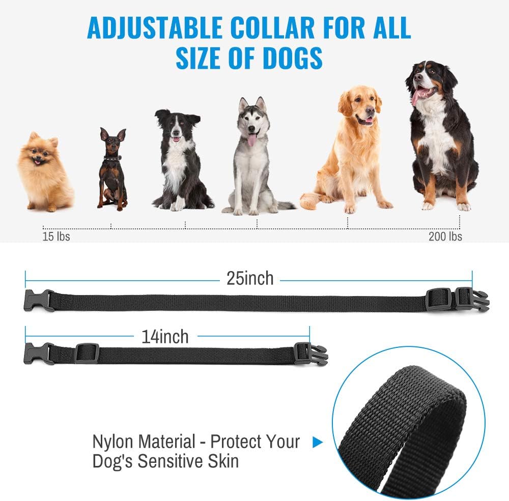 Petrainer PET998DRB1 Dog Training Collar Rechargeable and Rainproof 330 yd Remote Dog Training Collar with Beep, Vibra and Static Electronic Collar, black