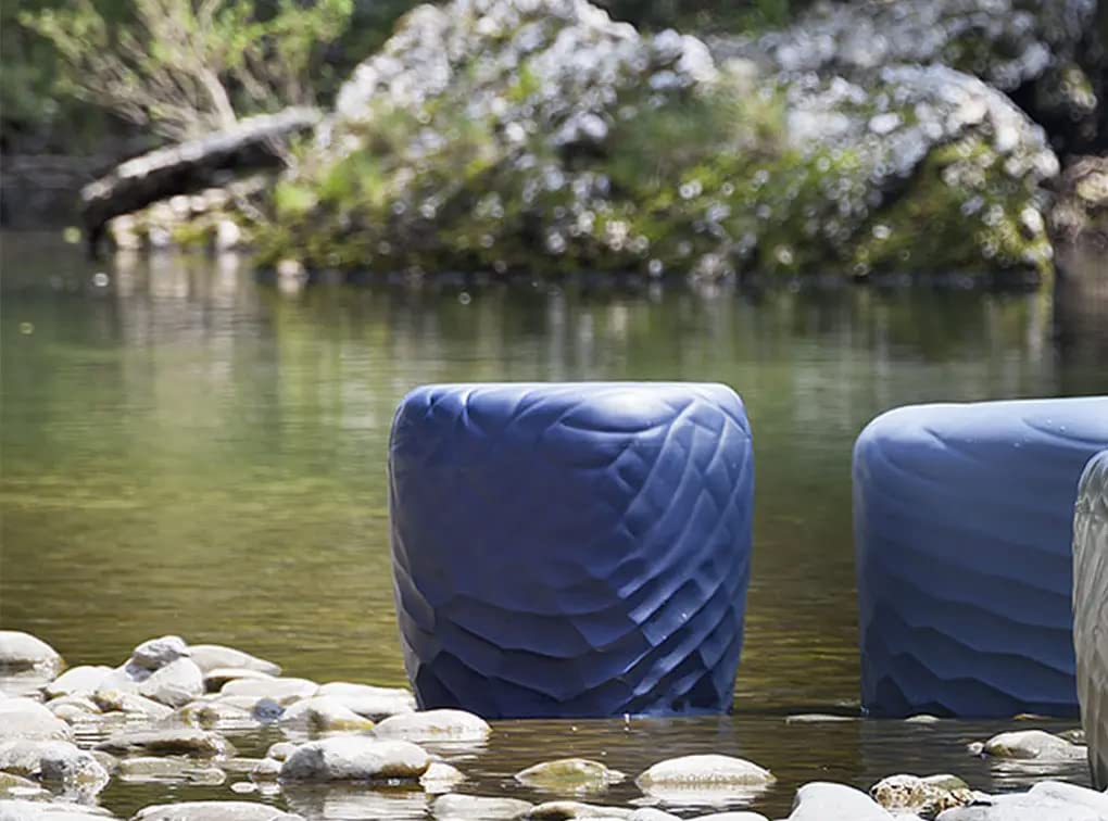 【美品】TONON 『スモールリバーストーン ライトグレー』 イタリア製 TONONのスツール RIVER STONE グレー イタリア製