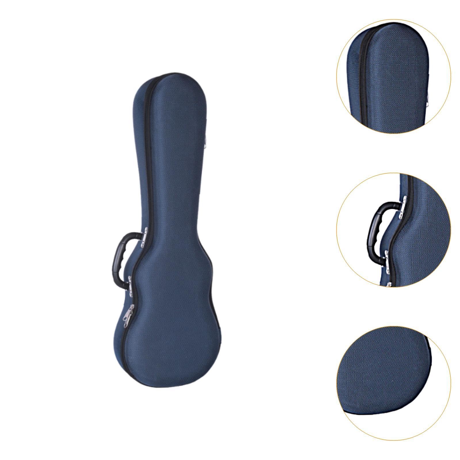 Amagogo Custodia rigida per ukulele, borsa portatile per ukulele, custodia per ukulele da 26 pollici, custodia per ukulele tenore, zaino con spallacci, Blu