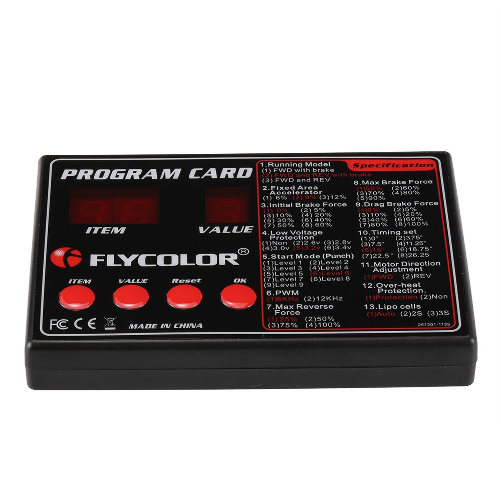 GERUI - Carte Programme ESC Pour Voiture RC - 25A à 150A - Programmateur électronique De Vitesse - Réglages Personnalisés