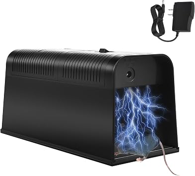Electric Mouse Trap,Plug in Mouse Trap, Continuous Use of Electric Shock to Kill Mice. Indoor Mouse Traps for House Attic Garage to Deal with Rampant Mice