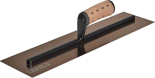 LEVEL5 Paleta plana para paneles de yeso de 18 x 4.75 pulgadas de 0.028 in Acero inoxidable triple endurecido, mango de alto impacto Cartón de