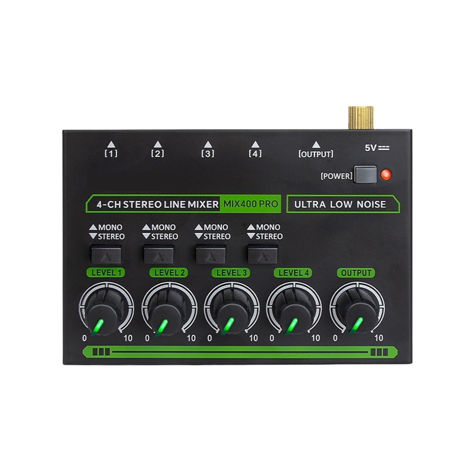 Mixer Audio, Mini 4-kanałowy Mikser Dźwięku, Linia Stereo