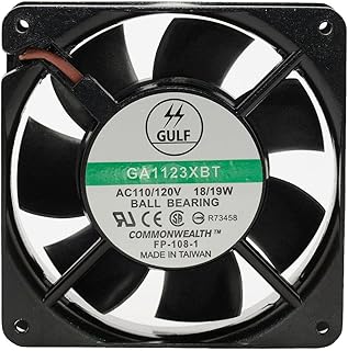 Gulf Electrics 120x120x38mm Tubeaxial Fan 115 VAC Brushless Ball Bearing Terminals 120 CFM
