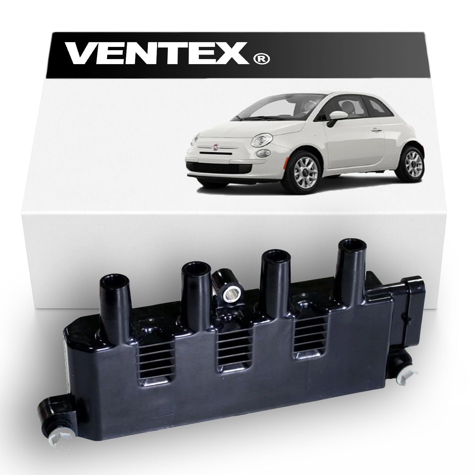 VENTEX® VXS1703 Ignition Coil Pack compatible with Fiat 500 Punto Ford Ka 1.2 1.4 8V including bolts