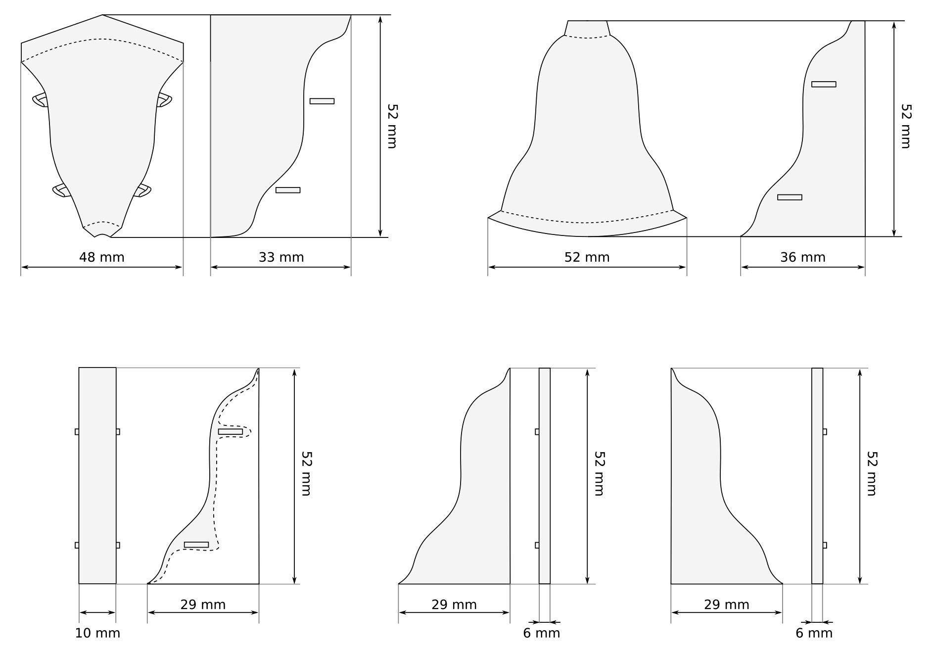DQ-PP Battiscopa in PVC da 26 m, 52 mm, in legno di faggio naturale, listelli in plastica