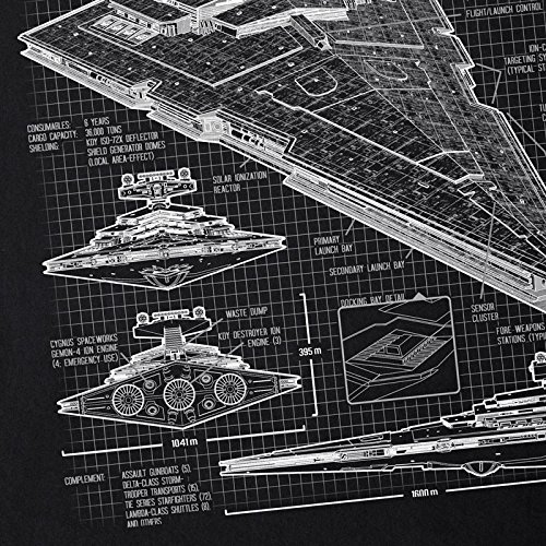 A.N.T. Star Destroyer T-Shirt da Uomo Cianografia