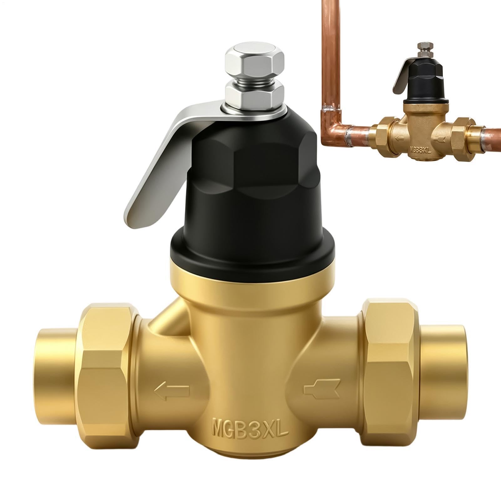 Valvola Riduttrice Pressione Valvola di Ricambio Regolabile per Impianti | Sostituzione Regolatore Pressione Acqua per Casa Industria Giardino Camper Irrigazione