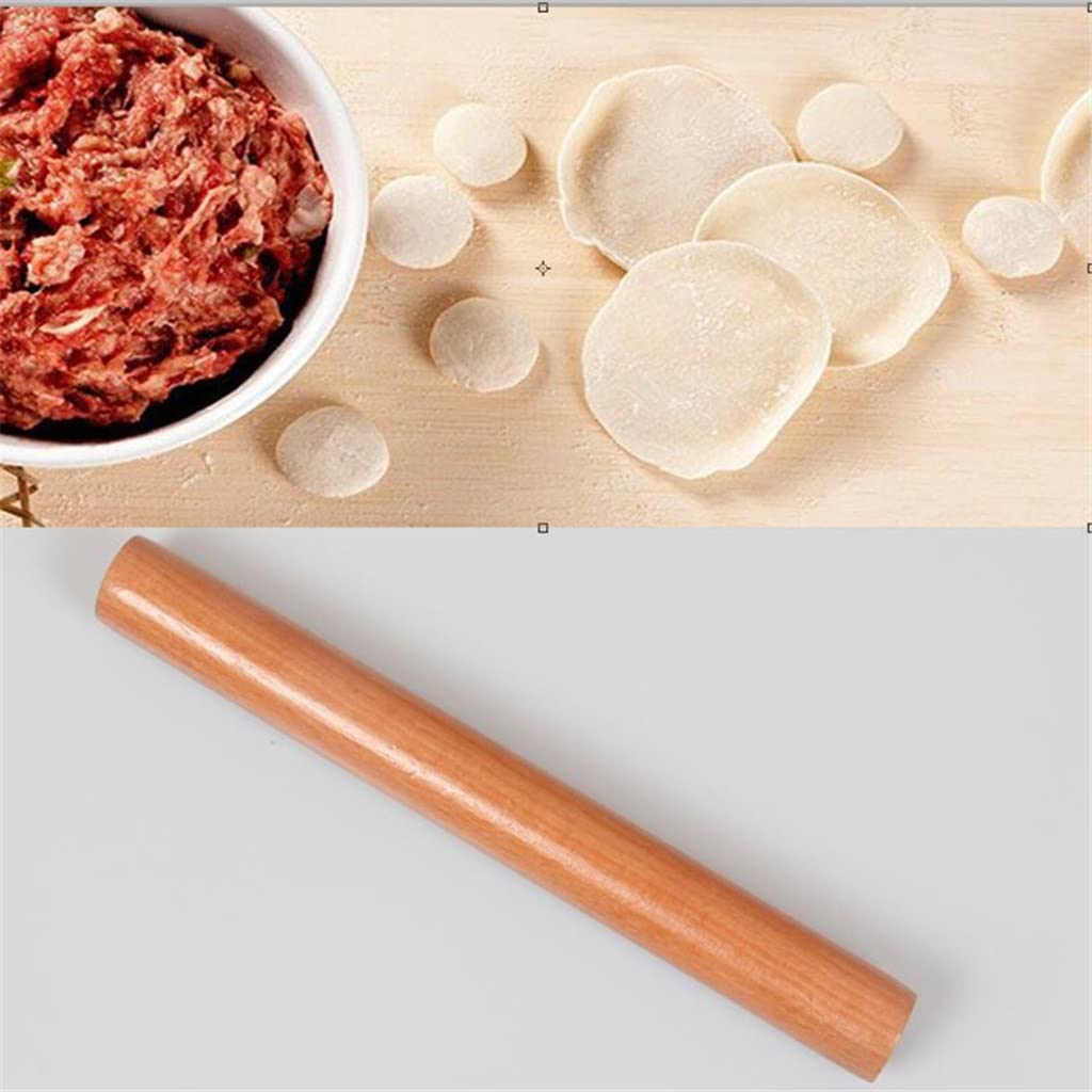 Nieprzywierający drewniany wałek do ciasta Wypieki Narzędzia do wałkowania Akcesoria do pieczenia w kuchni Wałki do ciasta (Kolor: Naturalny, Rozmiar: 25 cm) (Naturalny 25 cm)