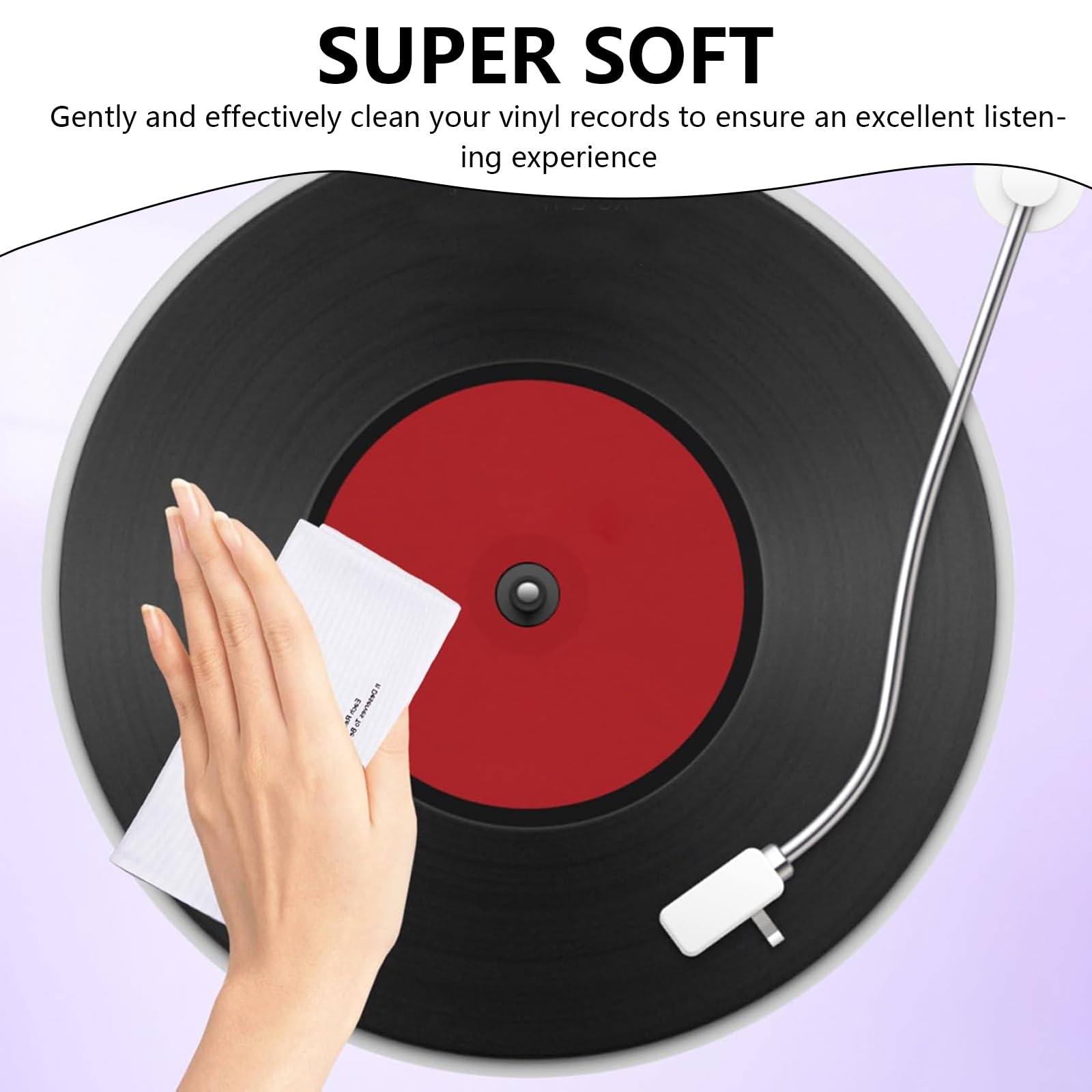Panno per la pulizia dei dischi in vinile, confezione da 5 panni antistatici per la pulizia dei CD, in microfibra ultra morbida, senza pelucchi, per LP/CD/DVD, 23,9 x 16,5 cm, panni anti-spargimento