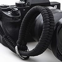 Vista 2 de Camera Wrist Strap for DSLR Mirrorless Camera, Quick Release Camera Hand Strap with Safer Connector（Black）