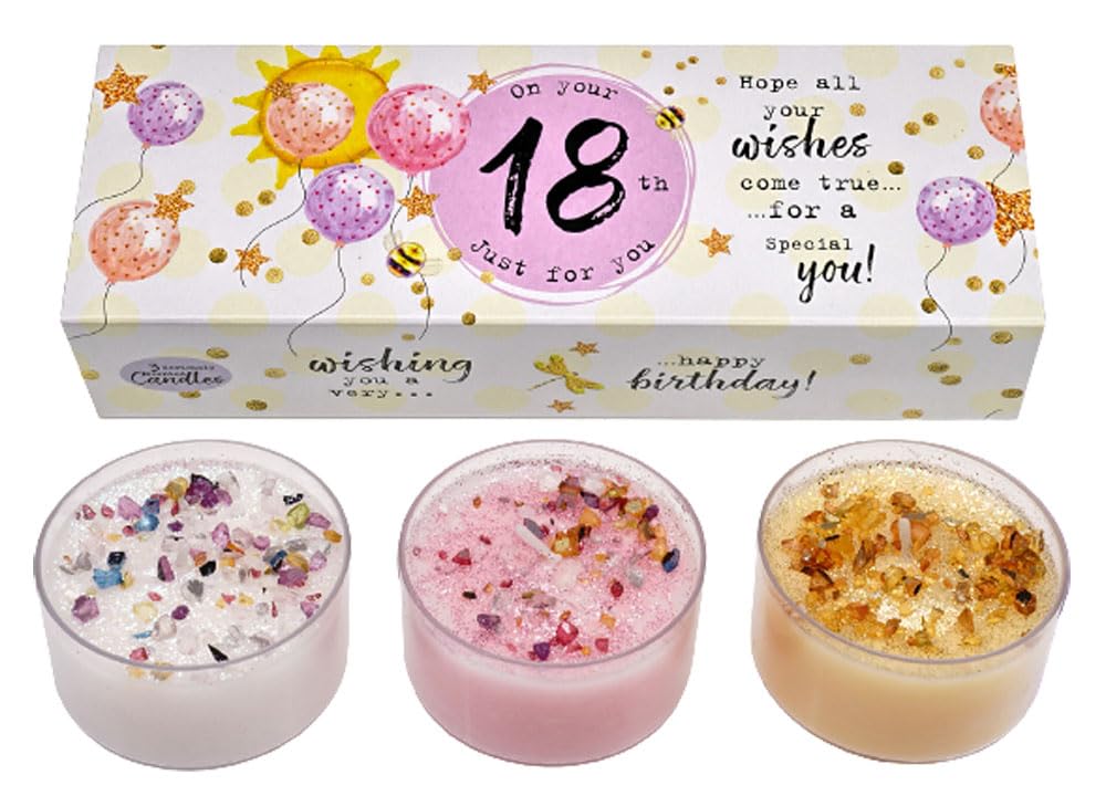 Best Kept Secrets Gold Three Lites Birthday Age Decorated Tea Light Candles (18Th)