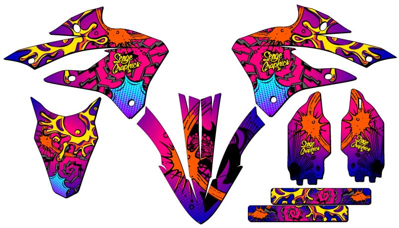 Amazon.com: 2022-2025 KX 85 Zany Pink Senge Graphics Base