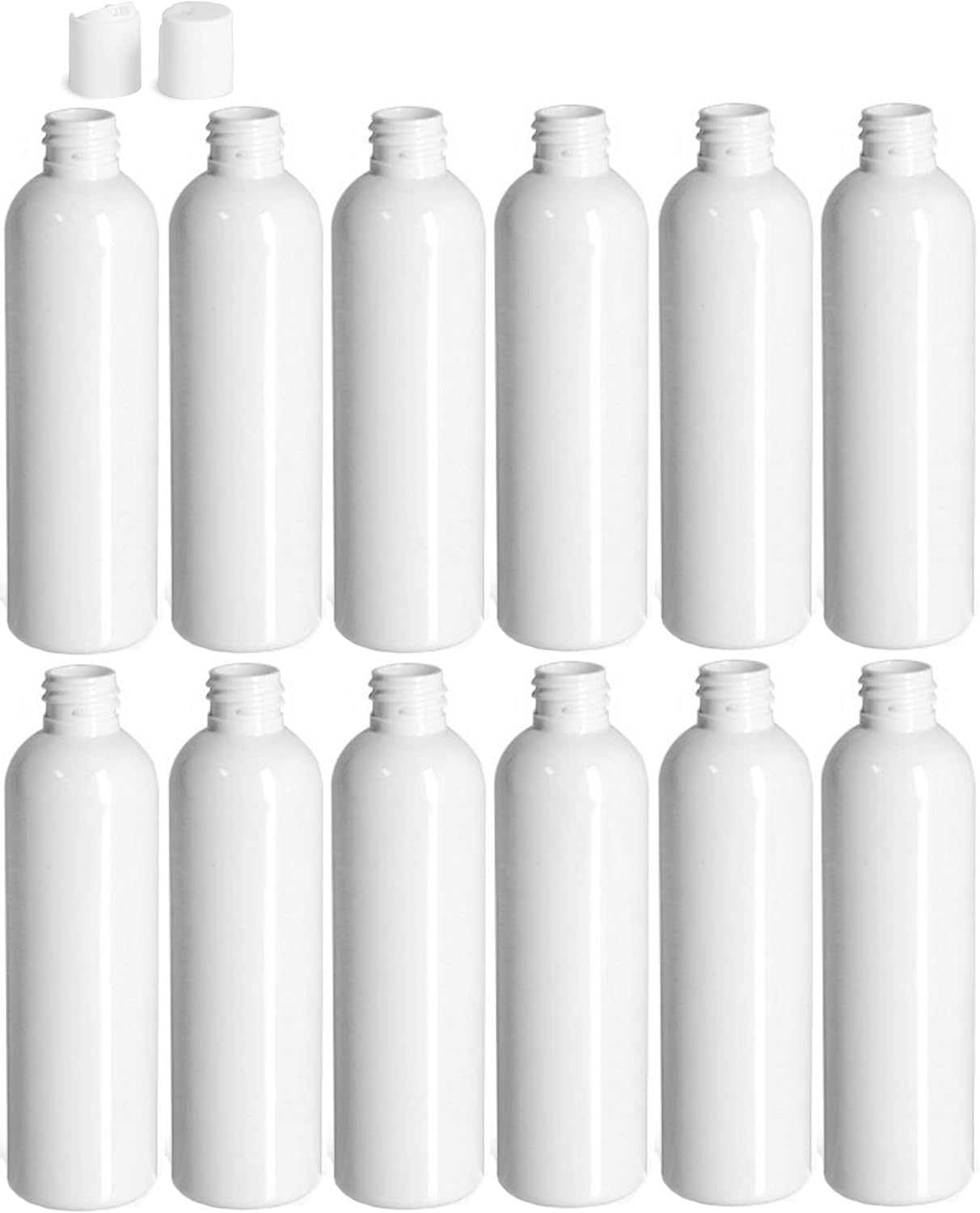Hunky Dory 100ml Empty White Plastic Bottles Refillable Travel Size Cosmetic Containers Leak Proof Squeeze Bottles with White Flip Cap for Toiletries,Shampoo, Beauty Use-picture-19