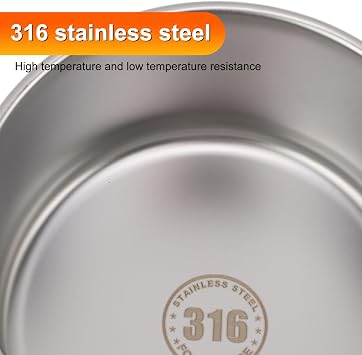 BoxLunch ContainerFood Storage ContainerLunch BoxLunchable Food ContainerBento L 600ml Box Round Stainless Steel Lunch Container with Tight Sealing for Storage Container Milky (Cream White)