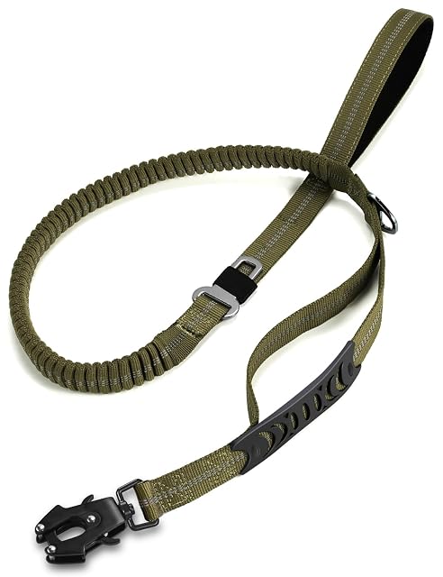 TINMARDA Correa de perro resistente con 2 asas acolchadas y clip de metal fácil avanzado, 1,2 a 1,8 m
