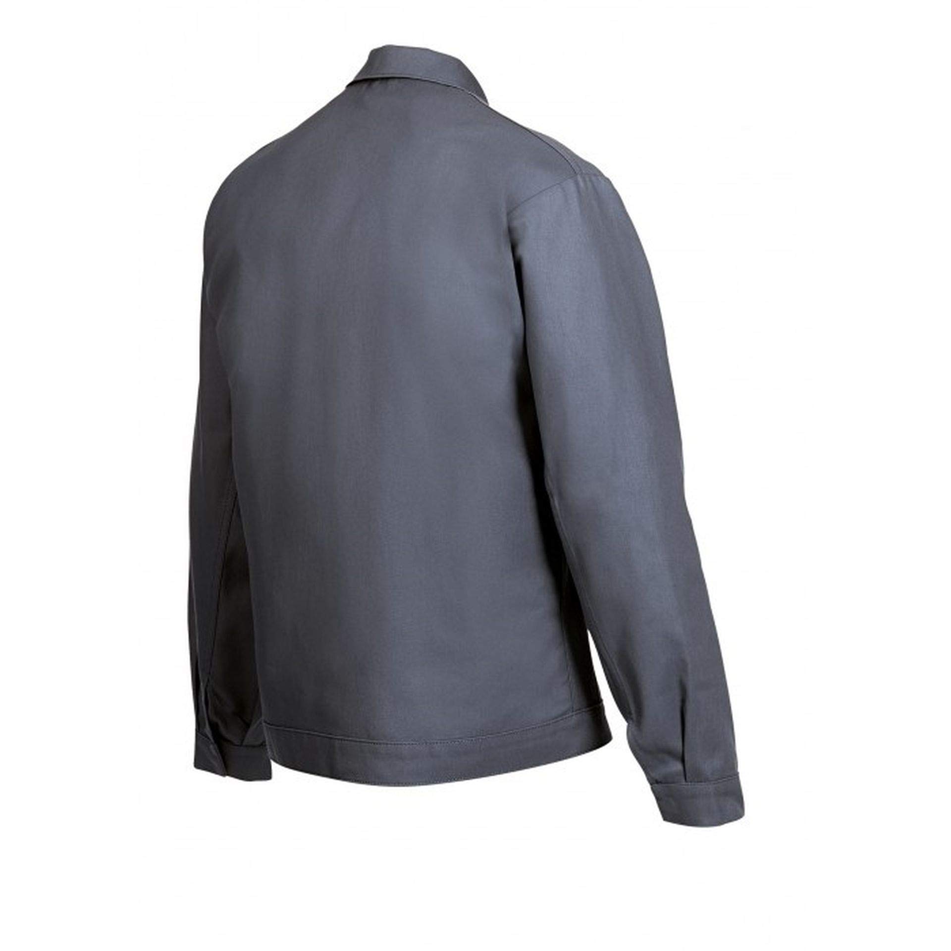 BP Workwear Basic 1485-060-53 - Chaqueta de trabajo con botones ocultos, algodón puro, ajuste normal, tamaño: 64/66, color: gris oscuro