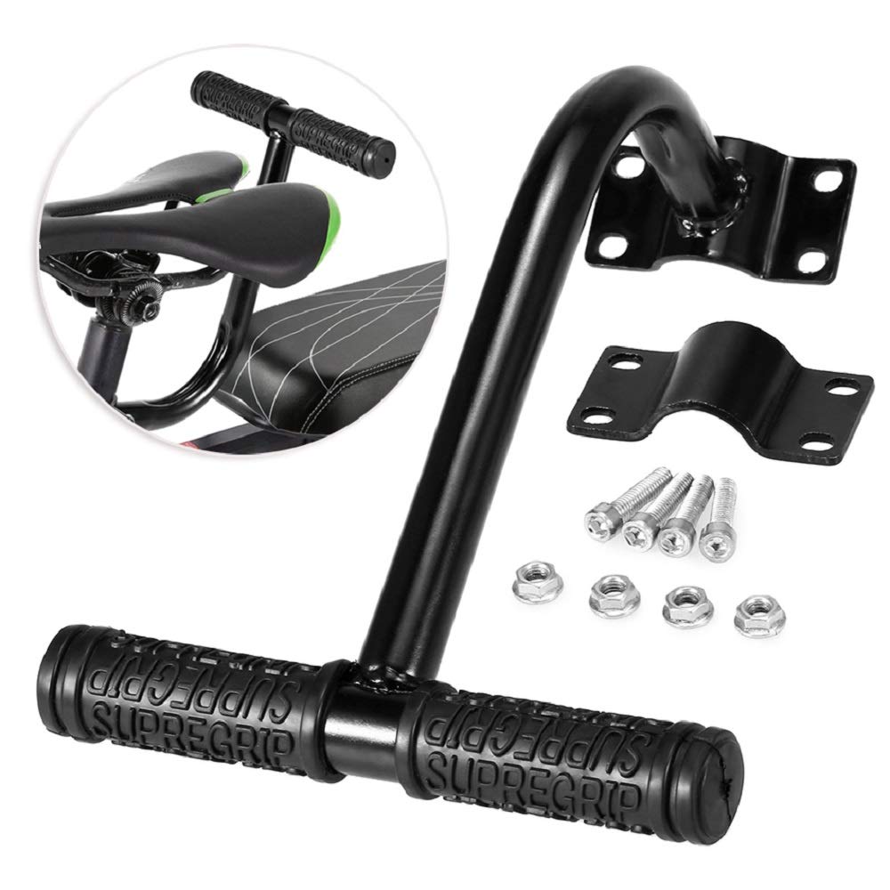 WANLIANG Bicycle Rear Seat Handlebar, Mountain & Road Bike Handle, Bicycle Rear Seat Armrest Accessories (Bend)