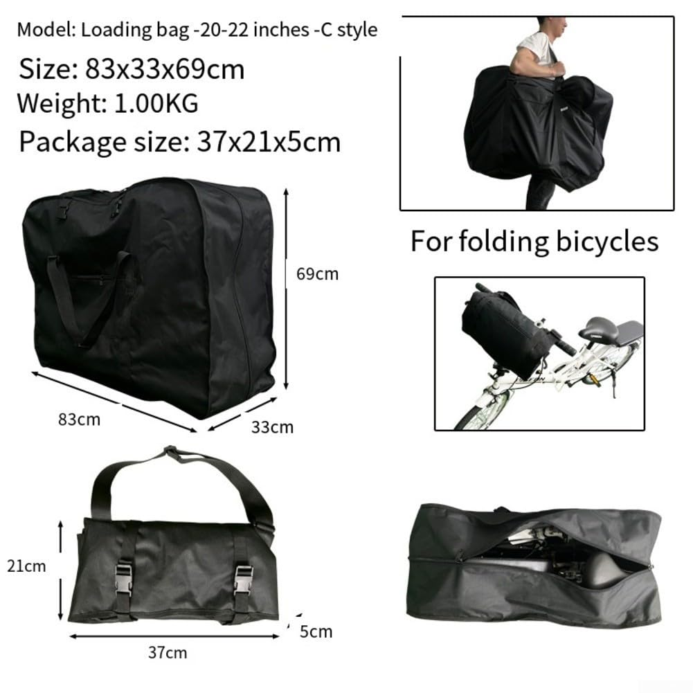 Borsa da viaggio per bici con design pieghevole, realizzata in tessuto 600D+210D, adatta per trasportare biciclette in modo sicuro su aerei, auto e treni (26-Type A)