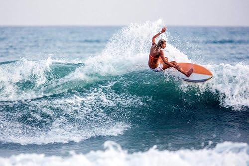 Miniatura 13 de Póster de tabla de surf, palmera, surf, viajes, playa, playa, paraíso tropical, arte del mar, olas de arena, estética, vintage, retro, vintage,