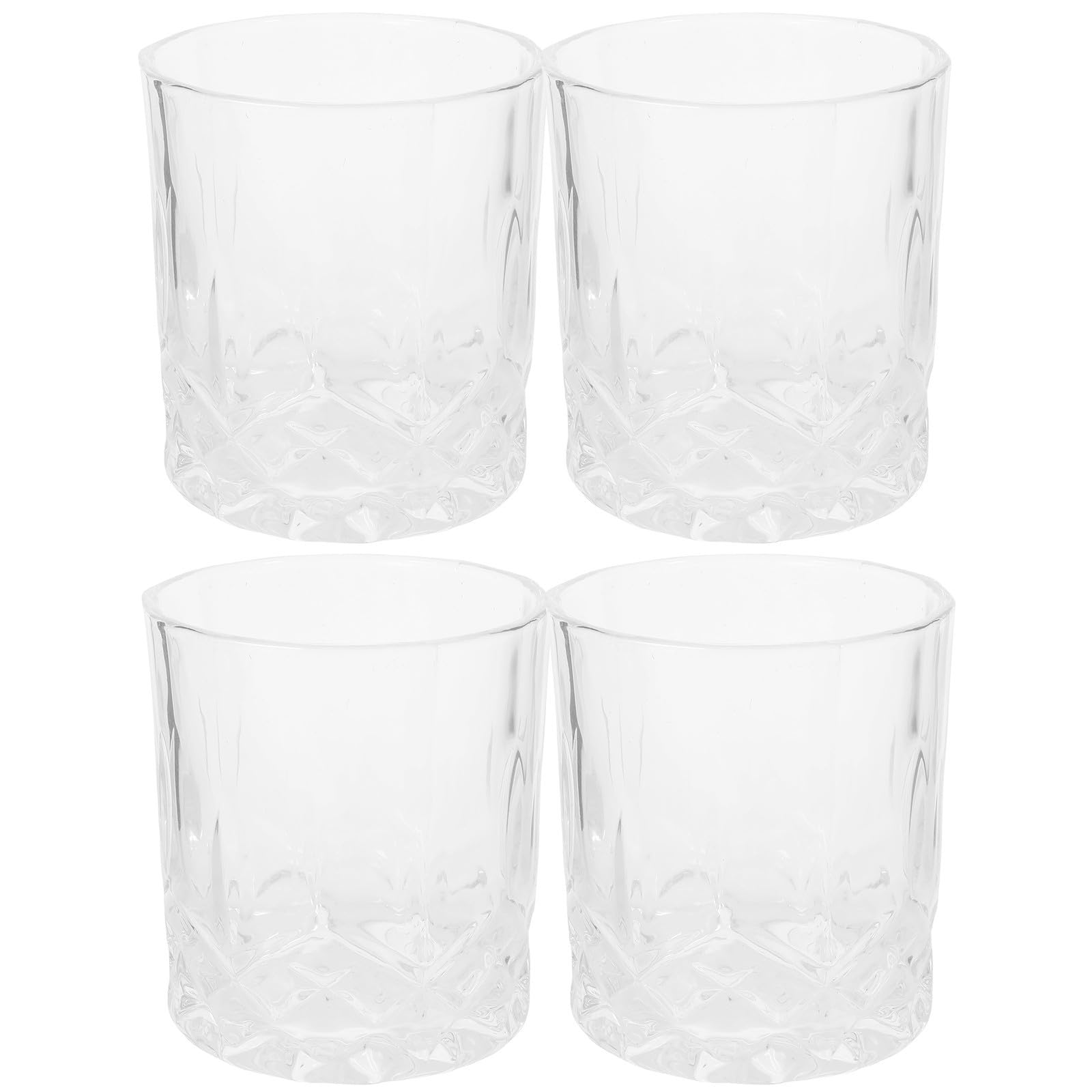 Lot de 4 Verres à Whisky en Verre Gravé 200ml, Multi-fonction et Design Simple Ambiance Bavaroise Élégante la Maison