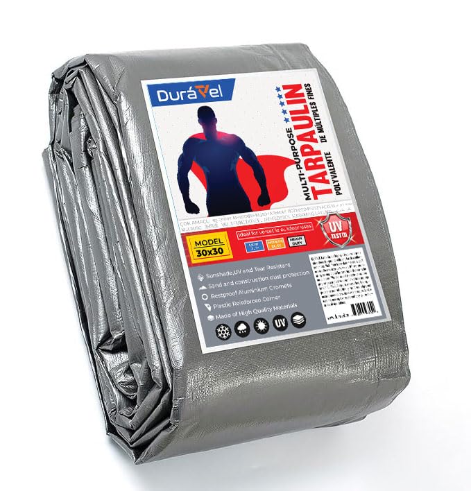 Duravel Waterproof Ground Cover Tent Shelter Dust-proof Rain Cover Tarpaulin Sheet (7Mtr X 7Mtr)