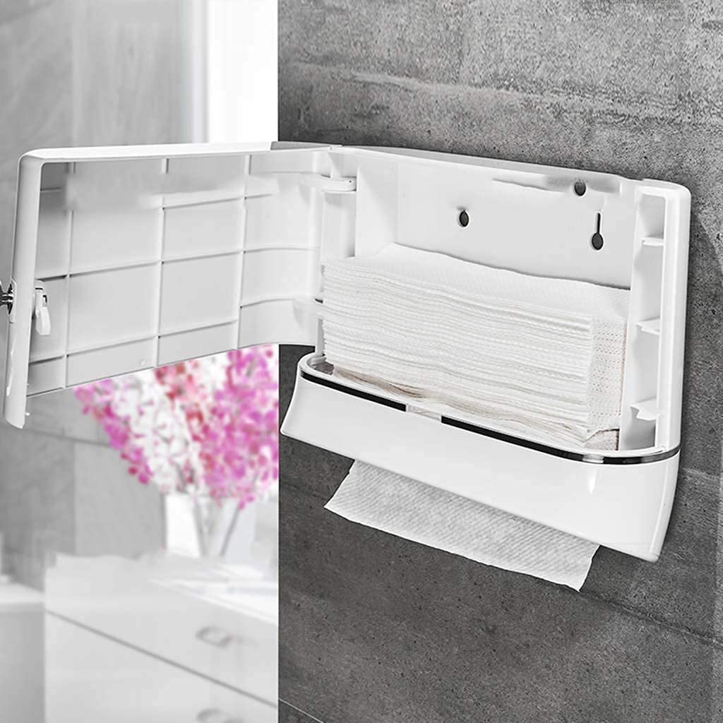 Dispenser di asciugamani Dispenser di asciugamani di carta fissato al muro Dispenser di asciugamani impermeabili senza perforazione per il bagno della scuola dell'hotel dell'hotel di casa pratico