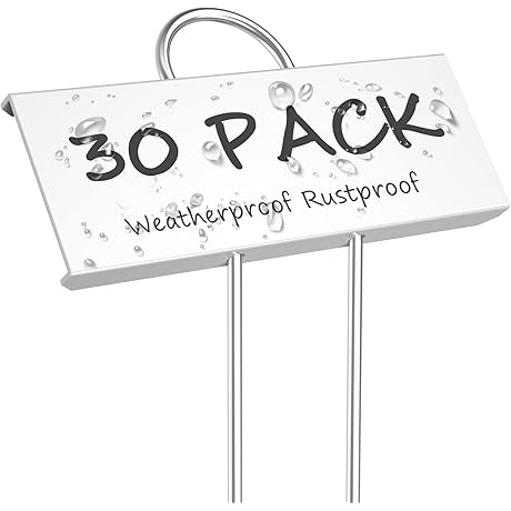 30-Pack Metal Plant Labels: Uphold Your Garden's Precision with Enduring Signs