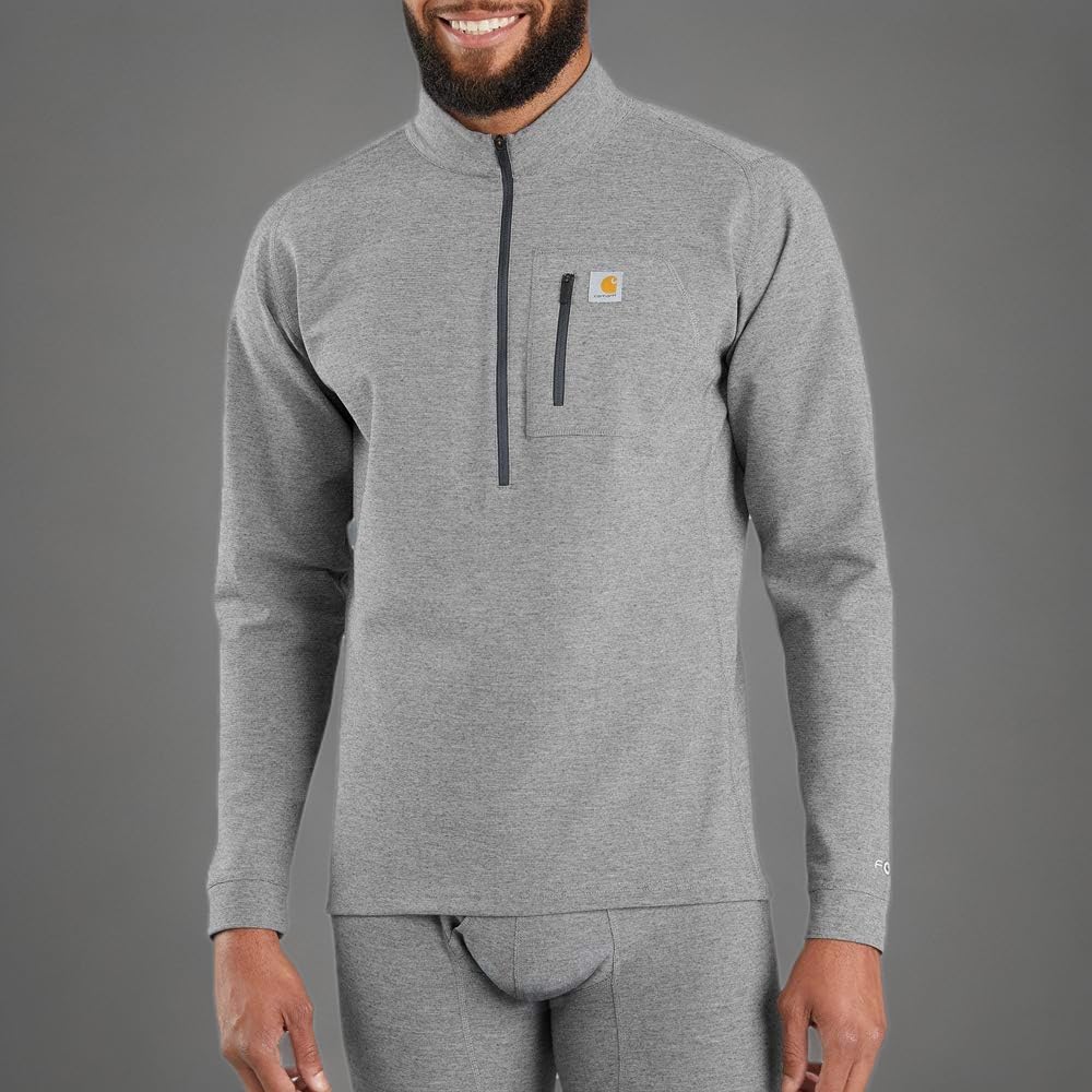 Carhartt Męski podkoszulek Base Force Heavy Heavy Quarter-Zip, Shadow Heather, XXL