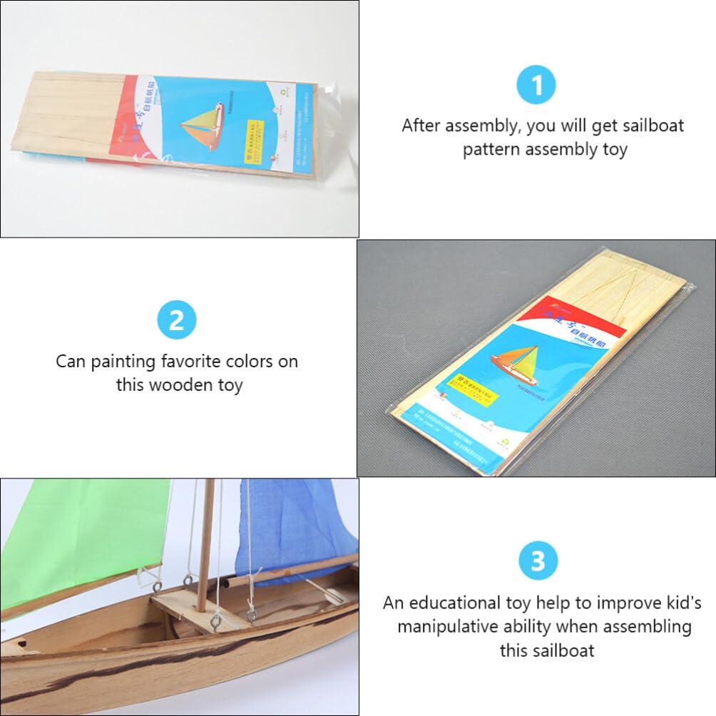 Toyvian Holz Bausatz Boot – DIY Modellboot Aus Holz Zum Selberbauen, Pädagogisches Spielzeug Für Kinder Ab 6 Jahren