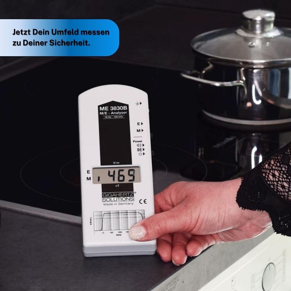 Gigahertz Solutions ME3830B EMF Messgerät Niederfrequenz 16Hz-100kHz Elektrosmog Messgerät Made in Germany