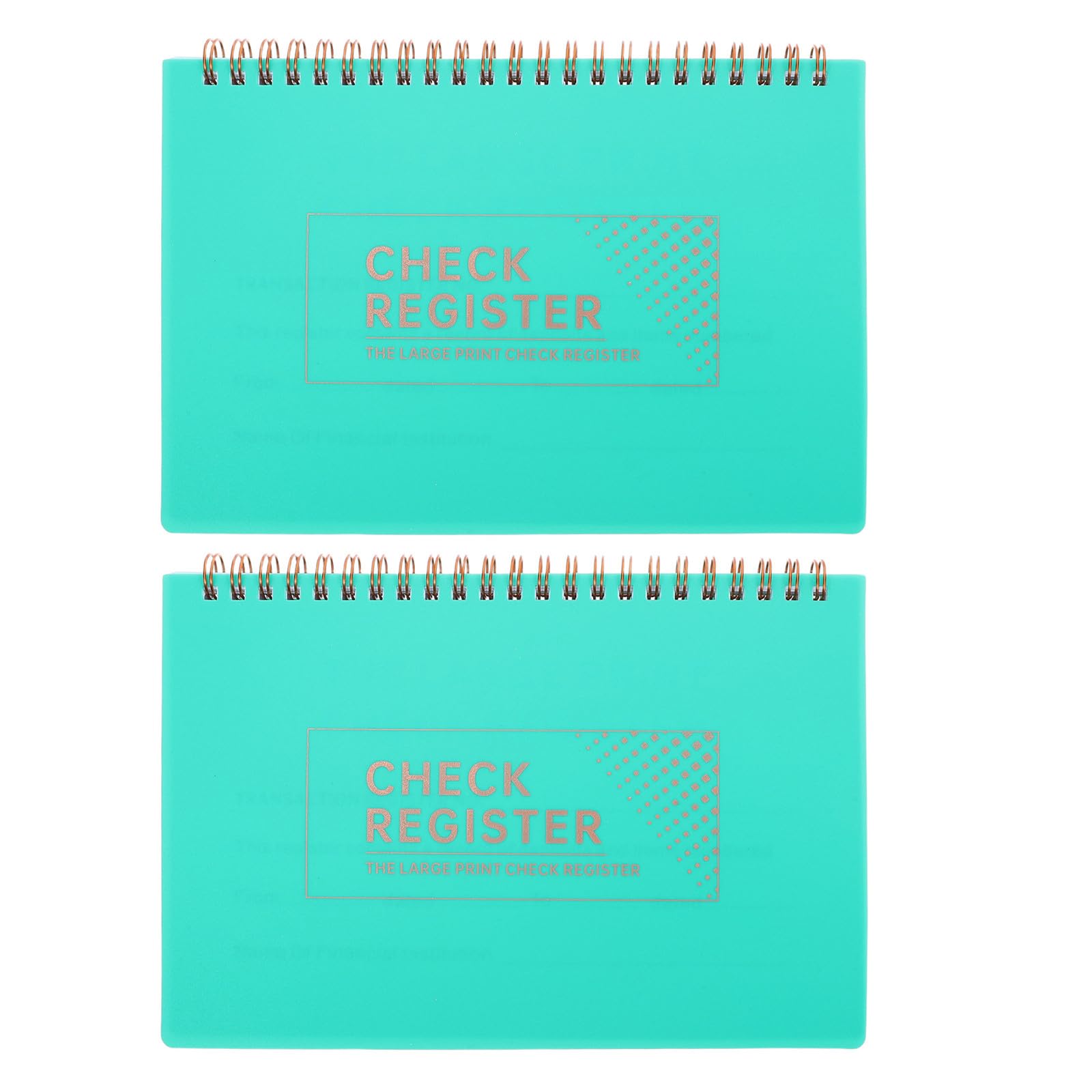 Artibetter Lot de 2 carnets de chèques : Carnet de suivi des finances personnelles avec livres de comptes pour particuliers, format 21 x 15 cm. Registre de comptes courants pour petites entreprises.