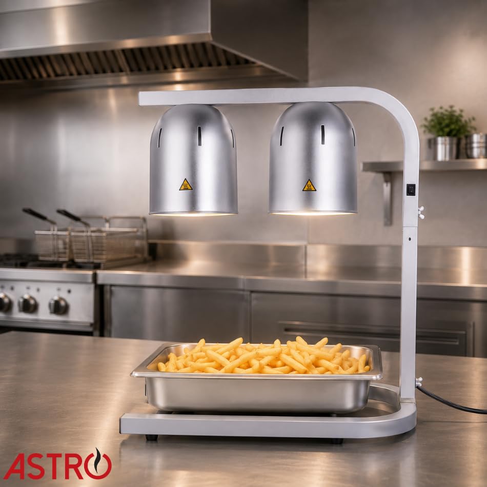 Chauffe Frites Professionnel - 2 Lampes Infrarouge