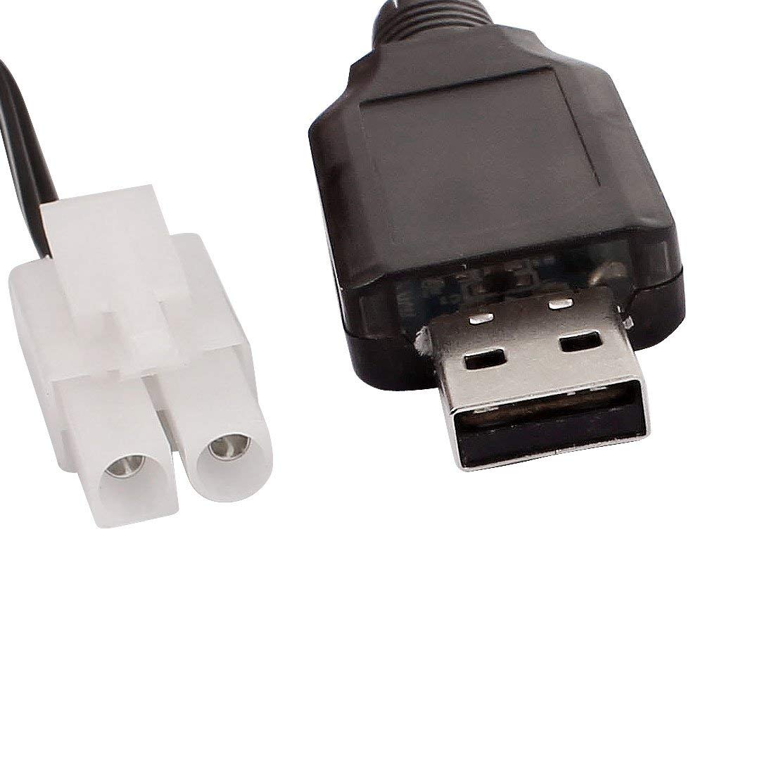 L6.2-2P USB Power Charging Cable for RC Car 5VINPUT DC 3.6V 250mA Ni-MH Ni-CD Battery