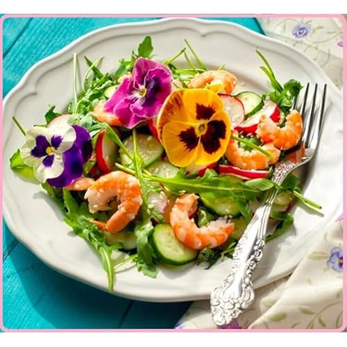 Kit 10 Variedades de Flores Comestíveis para Jardim e Cozinha, Cores e Aromas Variados