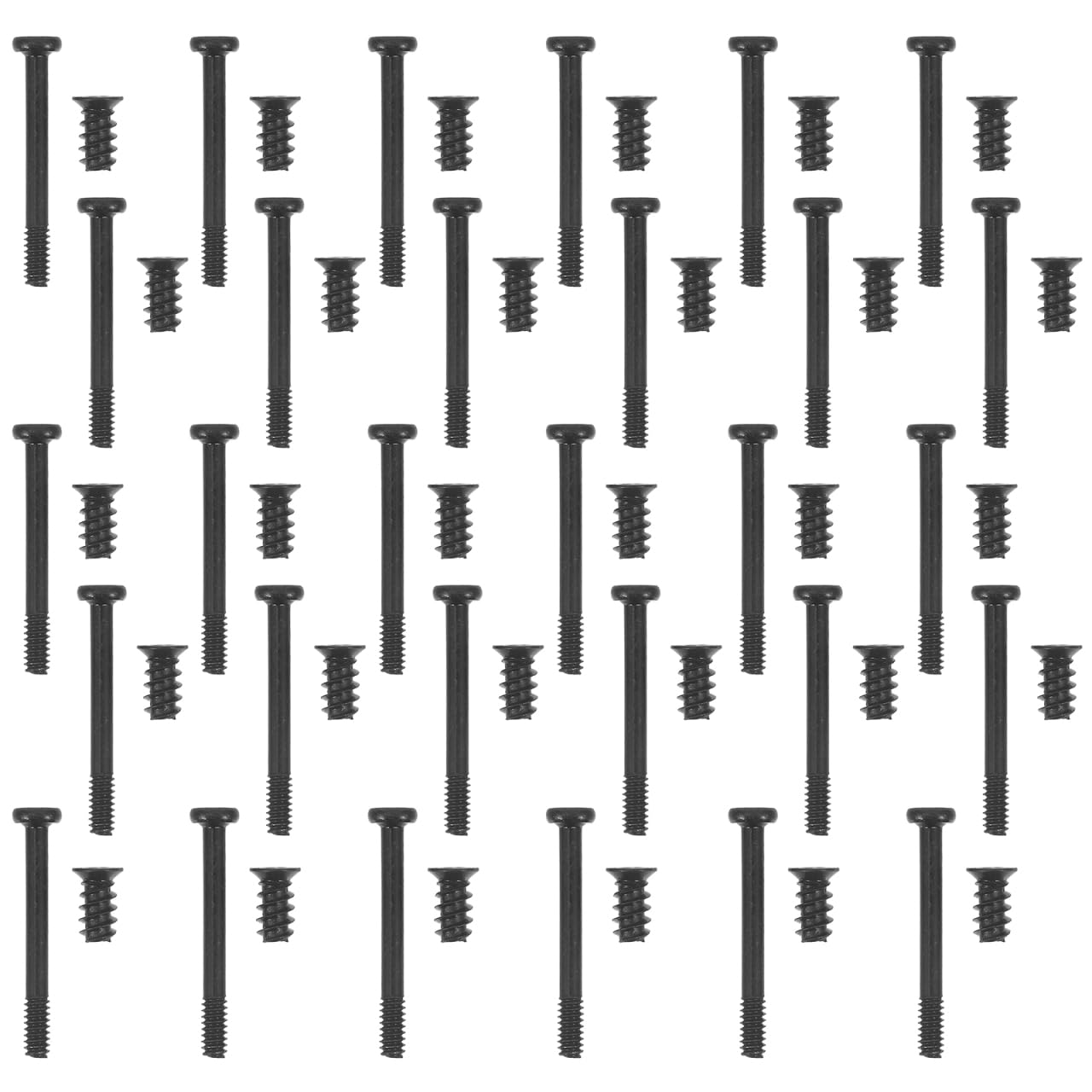 ULTECHNOVO Case Fan Screw Kit Flat Head M5 Self Tapping Screws Long Short Set for Pc Computer Cooling Fans 60Pcs