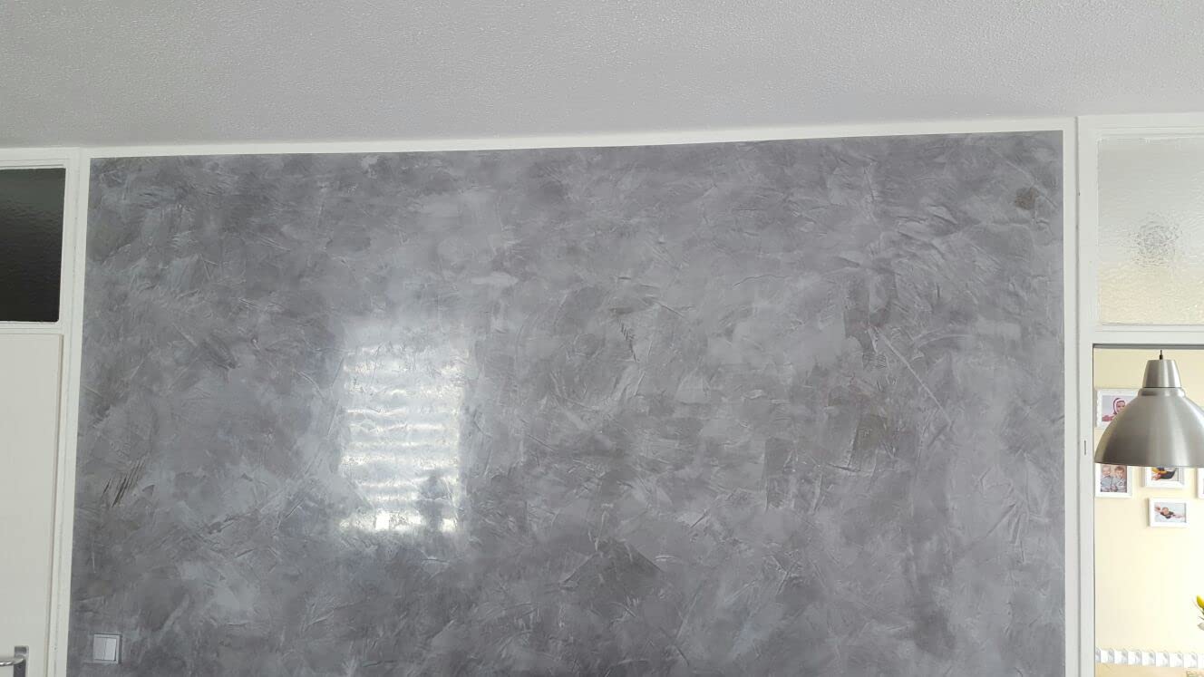 Spachtelmasse Marmorputz | Stucco Veneziano | hochglänzend | 8kg | Verkleidung für Innen- und Aussenwandflächen | Kalkpresstechnik | Strukturpaste | Wandfarbe